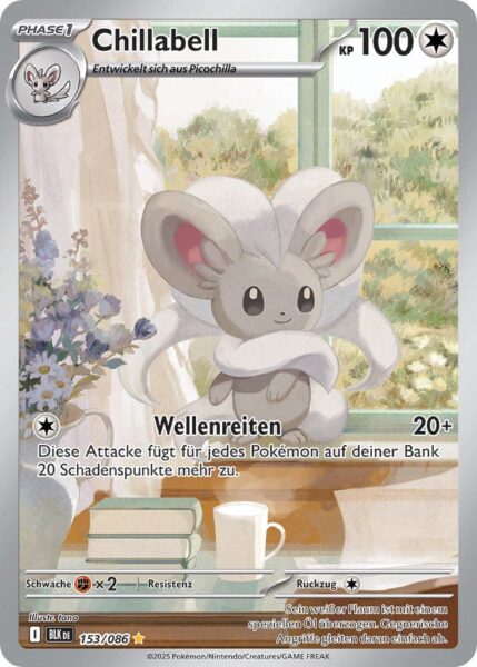 Chillabell-153-086-BLK-DE-Schwarze-Blitze-Illustration-Rare-Pokémon-Karte-Karmesin-Purpur-Deutsch