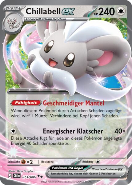 Chillabell-ex-073-086-Wachsendes-Chaos-Pokémon-Karte-Deutsch