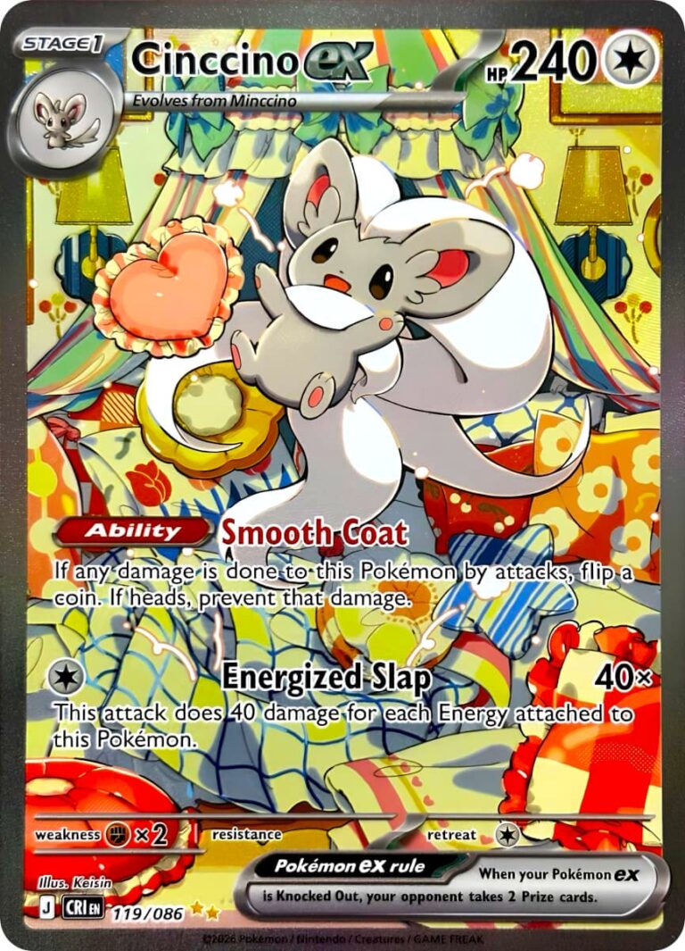 Cinccino-Chillabell-ex-119-086-Wachsendes-Chaos-Rising-Special-Art-Rare-Pokémon-Karte-Englisch-neu