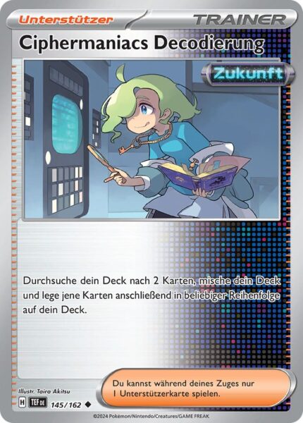 Ciphermaniacs-Decodierung-145-162-Gewalten-der-Zeit-Pokémon-Karte-Deutsch
