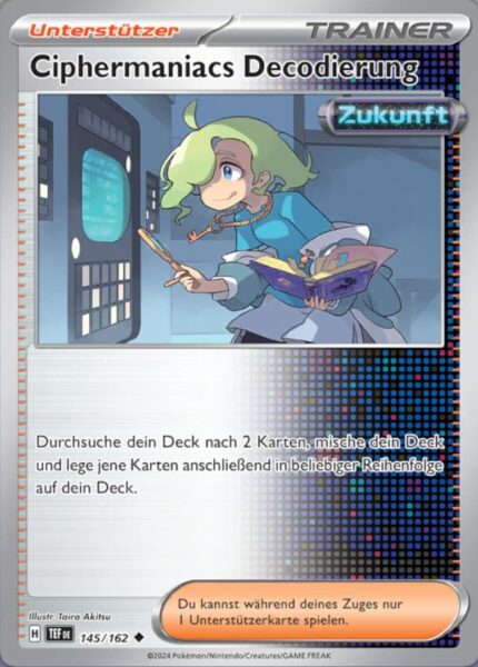 Ciphermaniacs-Decodierung_145-162_TEF-DE_Gewalten-der-Zeit_Temporal-Forces_Pokémon-Karte_Deutsch_TCG