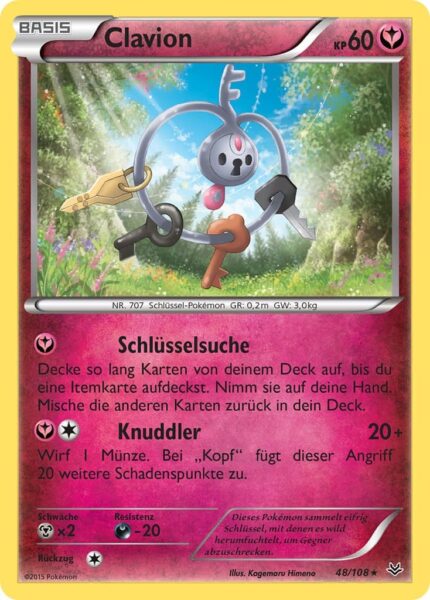 Clavion-48-108-XY-Drachenleuchten-Pokémon-Karte-Deutsch-TCG-Sammelkartenspiel