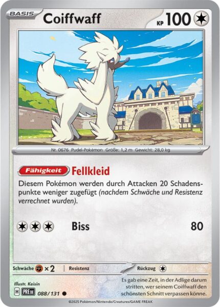 Coiffwaff-088-131-Prismatische-Entwicklungen-Pokémon-Karte-Deutsch-Karmesin-Purpur-TCG-Sammelkartenspiel