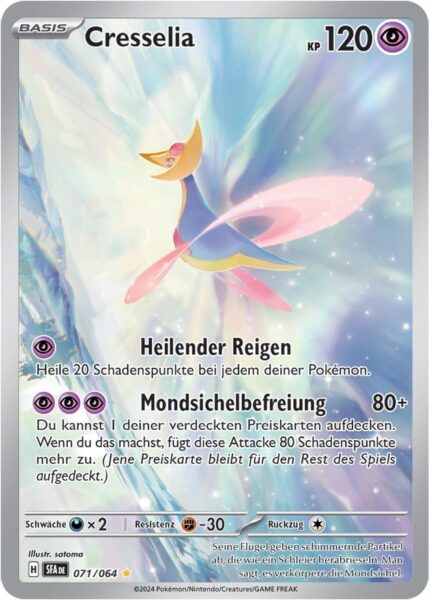 Cresselia_071-064_SFA-DE_Nebel-der-Sagen_Illustration-Rare-Pokémon-Karte_Deutsch-TCG-Sammelkartenspiel_Karmesin-Purpur