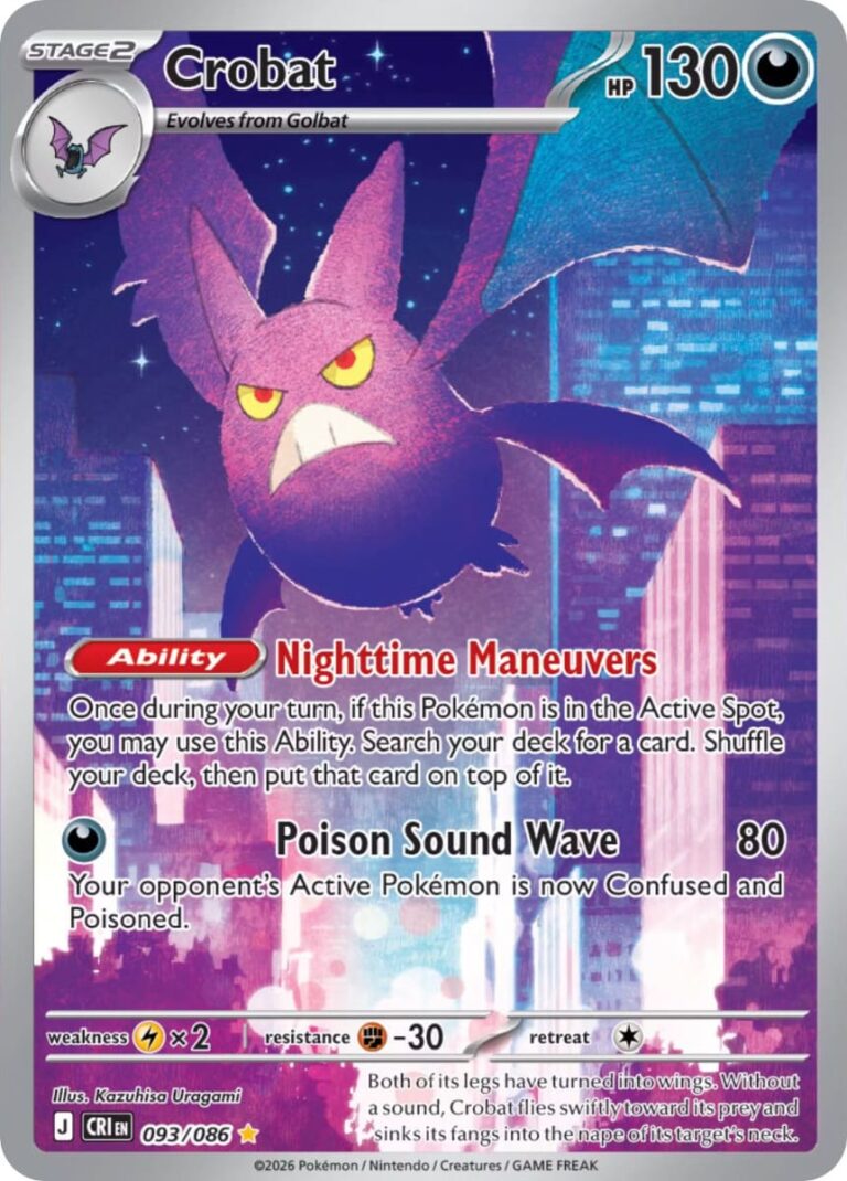 Crobat-Iksbat-093-086-Chaos-Rising-Wachsendes-Chaos-Pokémon-Karte-Englisch-2026