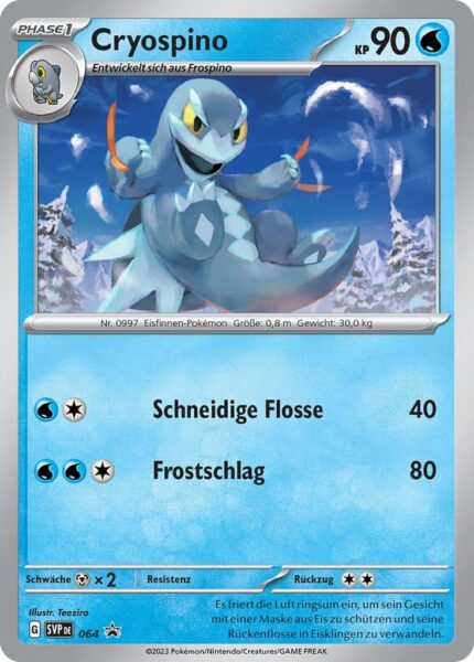 Cryospino-SVP-DE-064-Black-Star-Promokarte-Pokémon-Karte-TCG-Sammelkartenspiel