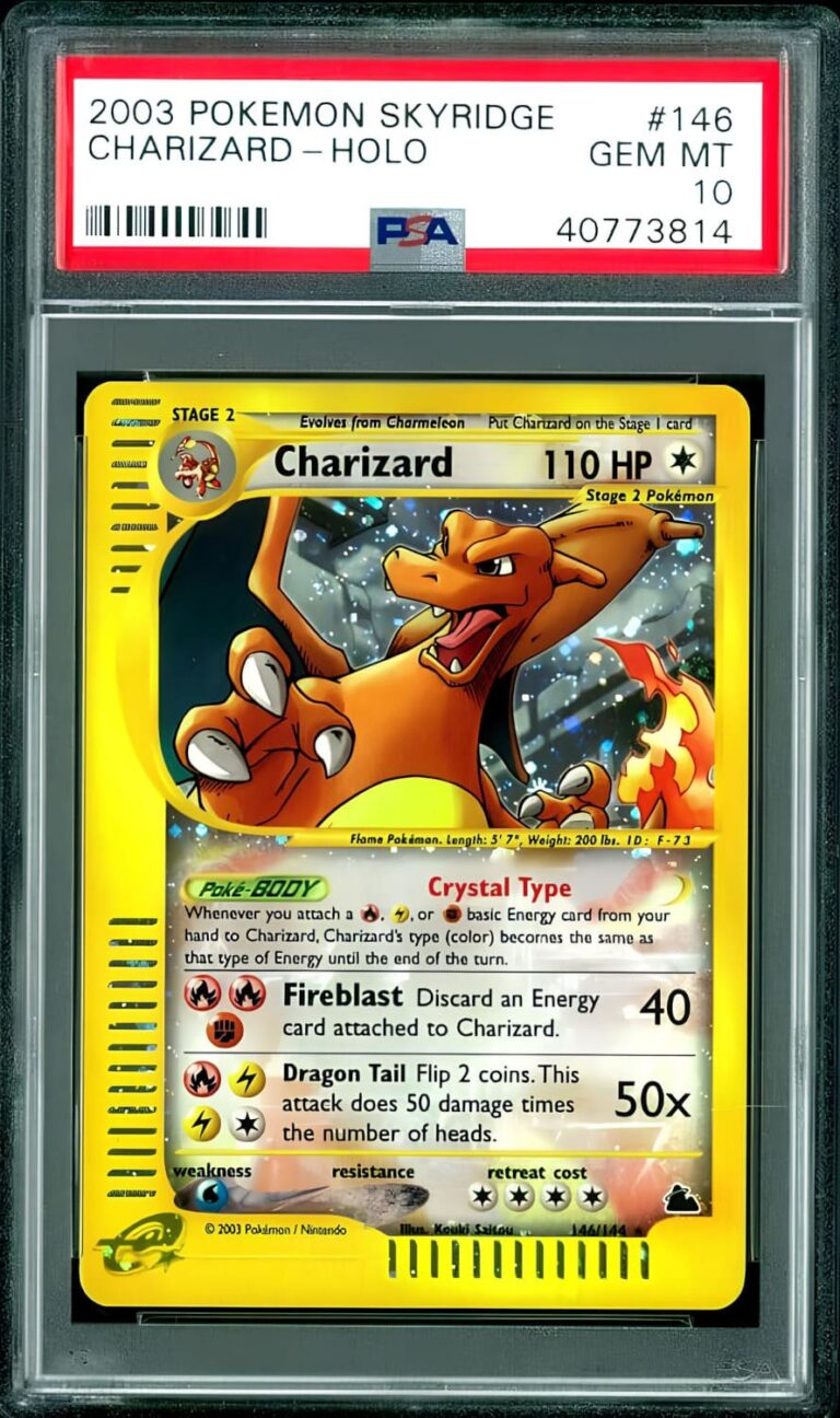 Crystal-Charizard-Kristall-Glurak-146-144-Skyridge-PSA-10-Pokémon-Karte