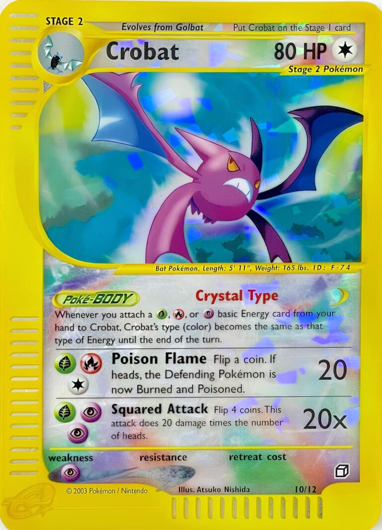 Crystal-Kristall-Crobat-Skyridge-Box-Topper-10-12-XXL-Jumbo-Pokémon-Karte-Englisch