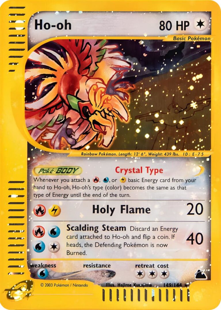 Crystal-Kristall-Ho-Oh-149-Skyridge-Pokémon-Karte-Englisch