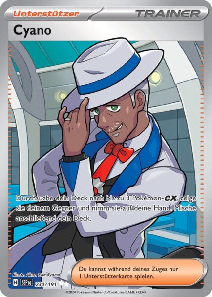 Cyano-230-191-SSP-DE-Karmesin-Purpur-Stürmische-Funken-Full-Art-Pokémon-Karte-Deutsch-TCG