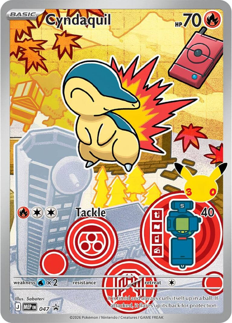 Cyndaquil-Feurigel-MEP-047-First-Partner-30th-Anniversary-Promo-Pokémon-Karte-Englisch