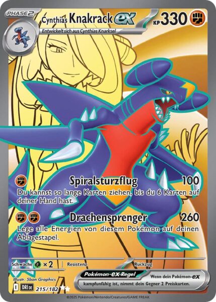 Cynthias-Knakrack-ex-215-182-Ewige-Rivalen-Full-Art-Pokémon-Karte-Karmesin-Purpur-Deutsch