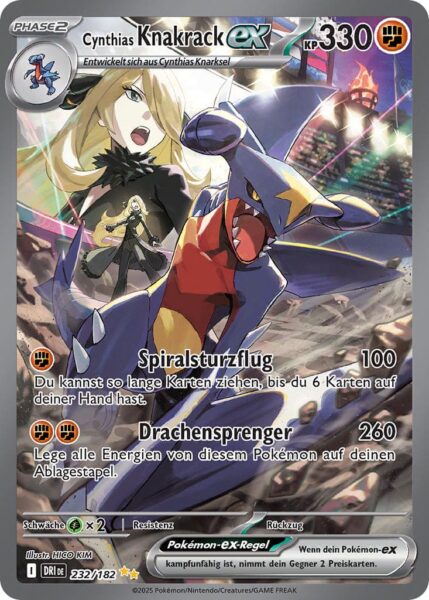 Cynthias-Knakrack-ex-232-182-Ewige-Rivalen-Special-Illustration-Rare-Pokémon-Karte-Karmesin-Purpur-Deutsch