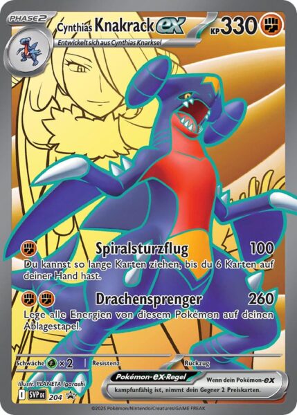 Cynthias-Knakrack-ex-SVP-DE-204-Black-Star-Promo-Pokémon-Karte-Full-Art-Deutsch