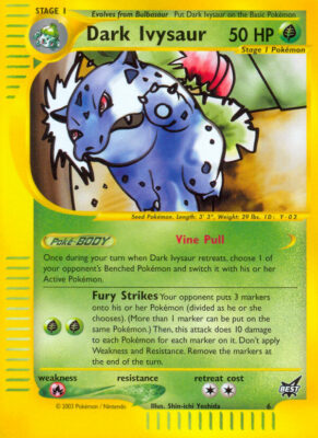 Dark Ivysaur-Dunkles-Bisaknosp-6-Best-of-Game-Promo-Pokémon-Karte