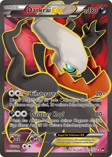 Darkrai-EX-118-122-Full-Art-Pokémon-Karte-XY-TURBOfieber-TCG-Sammelkartenspiel