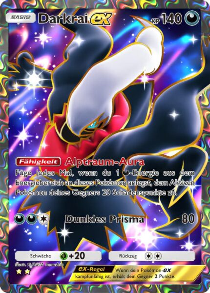 Darkrai-ex-187-207-Kollision-von-Raum-und-Zeit-Pokémon-TCG-Sammelkartenspiel-Pocket-Full-Art-Karte