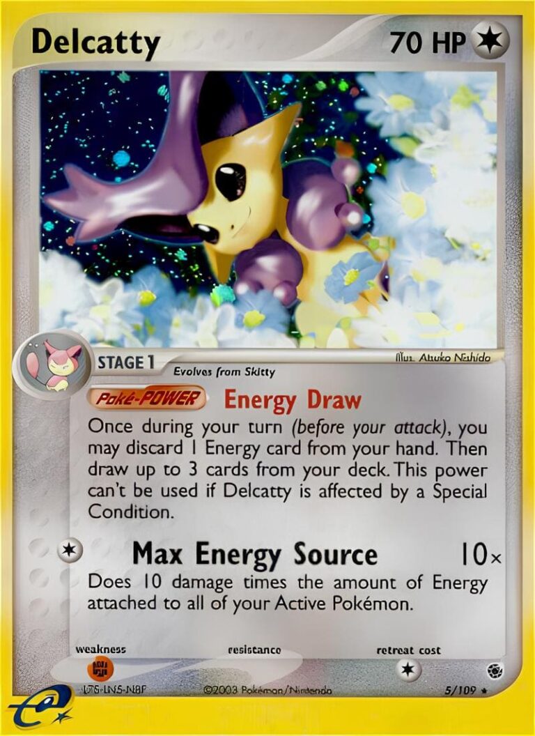 Delcatty-5-109-EX-Ruby-Sapphire-Pokémon-Karte-Englisch