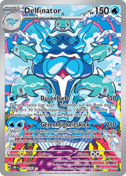 Delfinator-200-197-Illustration-Rare-Obsidianflammen-Pokémon-Karte-TCG-Deutsch