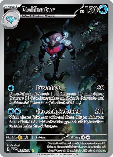Delfinator-225-091-Karmesin-Purpur-Paldeas-Schicksale-Illustration-Rare-Pokémon-Karte