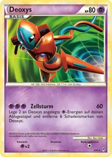 Deoxys-2-95-Ruf-der-Legenden-Pokémon-Karte-Deutsch-TCG-Sammelkartenspiel