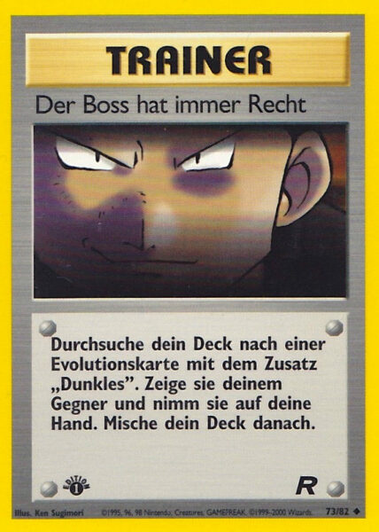 Der-Boss-hat-immer-Recht_73-82_Team-Rocket_Pokémon-Karte_Deutsch