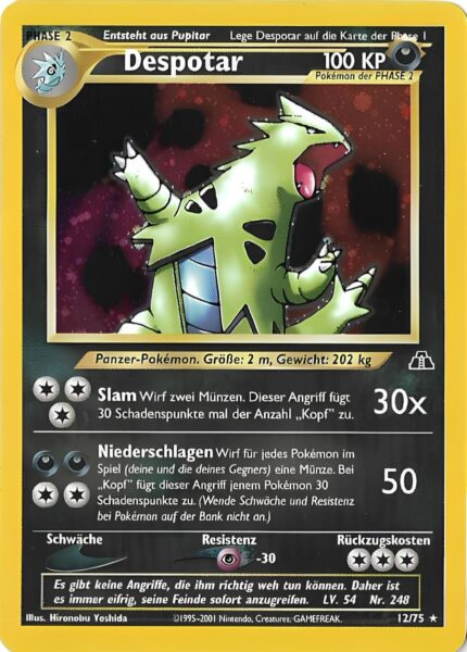 Despotar_12-75_Neo-Entdeckung-Discovery_Holo-Pokémon-Karte_Deutsch