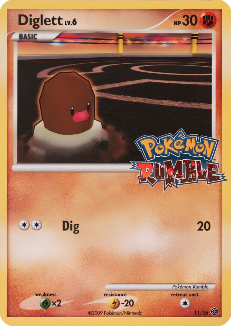 Diglett-Digdra-11-16-Pokémon-Rumble-Karte-Holo-TCG-Sammelkartenspiel-2009