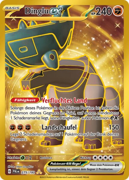 Dinglu-ex-275-193-Hyper-Rare-Goldene-Pokémon-Karte-Karmesin-Purpur-Entwicklungen-in-Paldea