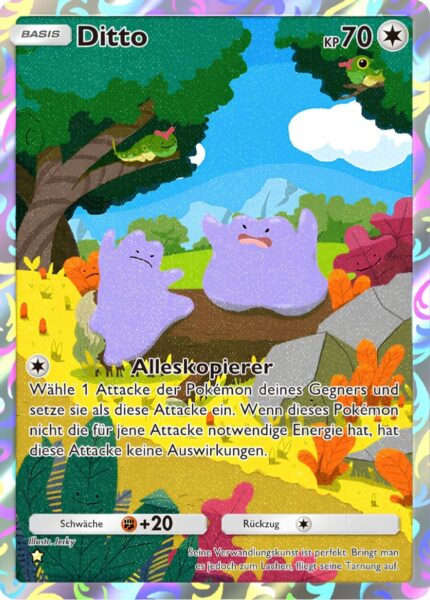 Ditto-247-Pokémon-TCG-Sammelkartenspiel-Pocket-Unschlagbare-Gene--Full-Art-Digitale-Karte