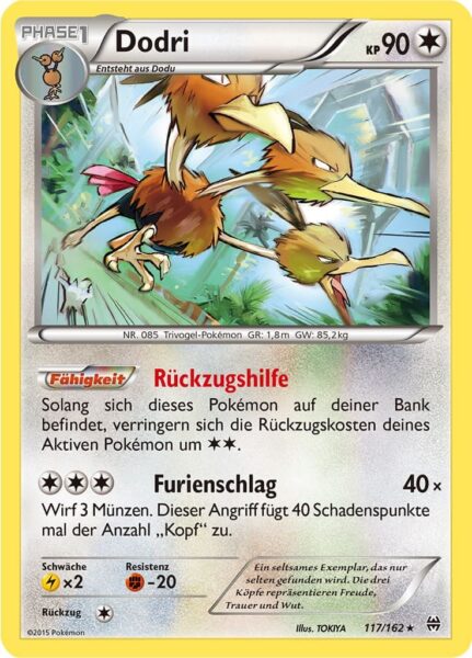 Dodri-117-162-XY-TURBOstart-Pokémon-Karte-Deutsch