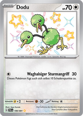 Dodu_199-091_PAF-DE_Shiny_Schillernd_Paldeas-Schicksale_Pokémon-Karte_Deutsch