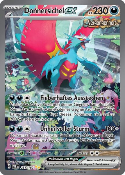 Donnersichel-ex-251-182-Special-Illustration-Rare-Pokémon-Karte-Karmesin-Purpur-Paradoxrift
