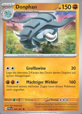 Donphan_049-091_PAF-DE_Paldeas-Schicksale_Paldean-Fates_Pokémon-Karte_Deutsch
