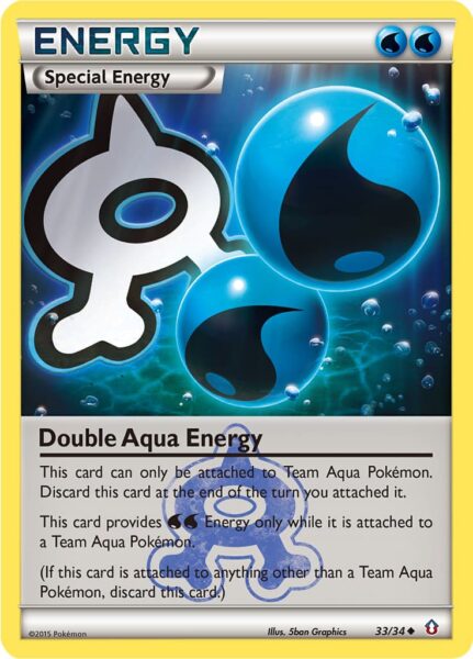 Double-Aqua-Energy-33-34-Double-Crisis-Pokémon-Karte-Englisch