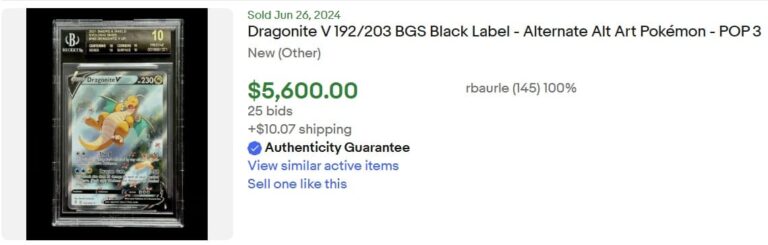 Dragonite-V-BGS-10-Black-Label-Preis-eBay-Pokémon-Karte