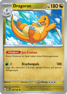 Dragoran-149-165-Pokémon-Karmesin-Purpur-151-MEW-DE-Pokémon-Karte-Karten-Deutsch
