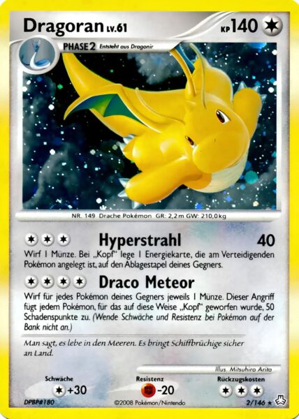 Dragoran-2-146-Diamant-Perl-Erwachte-Legenden-Holo-Pokémon-Karte-Deutsch-
