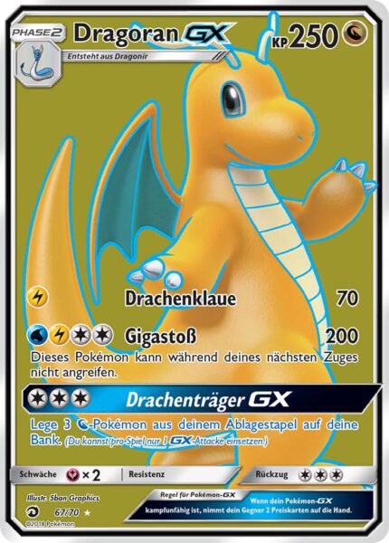 Dragoran-GX-67-70-Majestät-der-Drachen-Pokémon-Karte-Deutsch