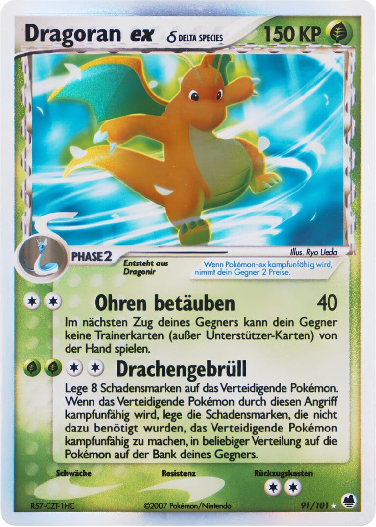 Dragoran-ex-91-101-Delta-Species-EX-Dragon-Frontiers-Pokémon-Karte-Deutsch-TCG
