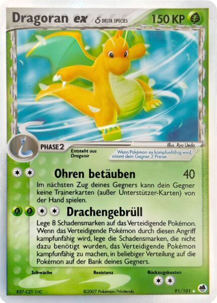 Dragoran-ex-91-101-EX-Dragon-Frontiers-Delta-Species-Pokémon-Karte-Deutsch