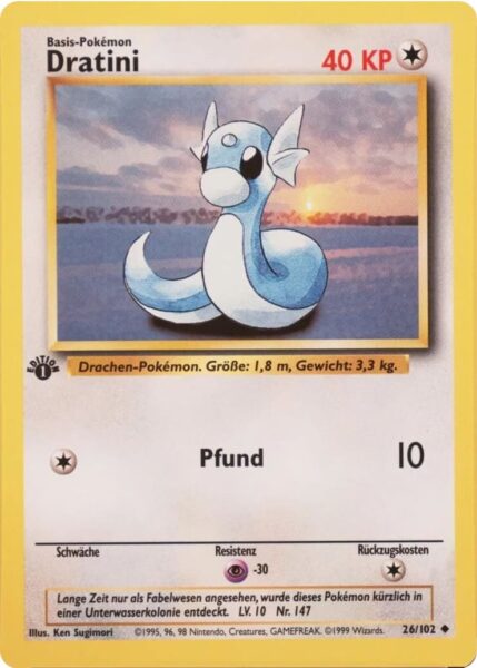 Dratini_Base-Basis-Set_26-102_1st-Edition_Pokemon-Karte_TCG