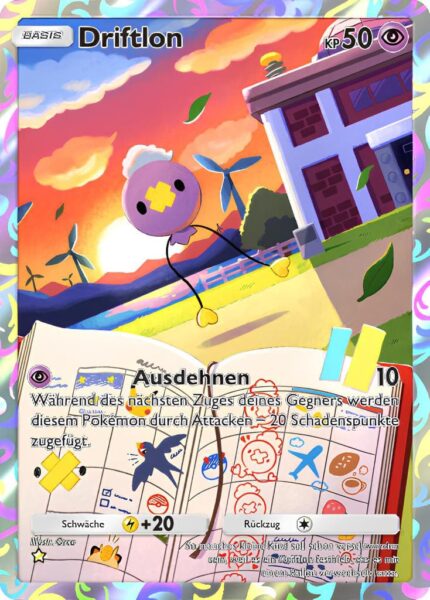 Driftlon-165-207-Kollision-von-Raum-und-Zeit-Pokémon-TCG-Sammelkartenspiel-Pocket-Illustration-Rare-Karte