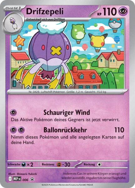 Drifzepeli-MEP-DE-006-Mega-Promo-Pokémon-Karte-Deutsch