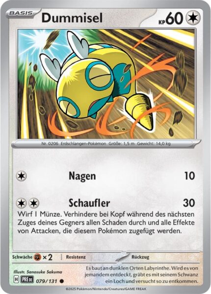 Dummisel-079-131-Prismatische-Entwicklungen-Pokémon-Karte-Deutsch-Karmesin-Purpur-TCG-Sammelkartenspiel