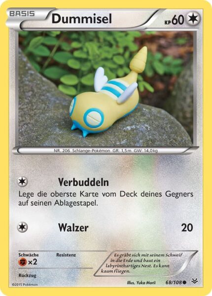 Dummisel-68-108-XY-Drachenleuchten-Pokémon-Karte-Deutsch-TCG-Sammelkartenspiel