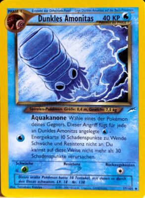 Dunkles-Amonitas_37-105_Neo-Destiny_Pokémon-Karte