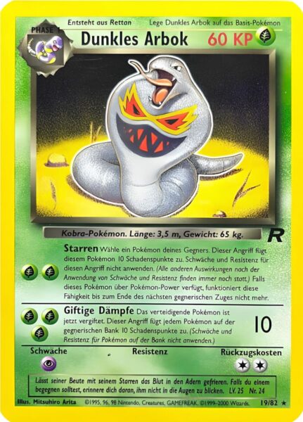 Dunkles-Arbok_19-82_Team-Rocket_Pokémon-Karte_Deutsch-TCG-Sammelkartenspiel