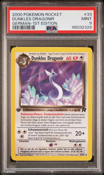 Dunkles-Dragonir-33-82-Team-Rocket-1st-Edition-Pokémon-Karte-PSA-9