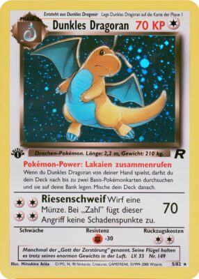 Dunkles-Dragoran-5-82-Team-Rocket-First-1st-Edition-Holo-Pokémon-Karte-Deutsch